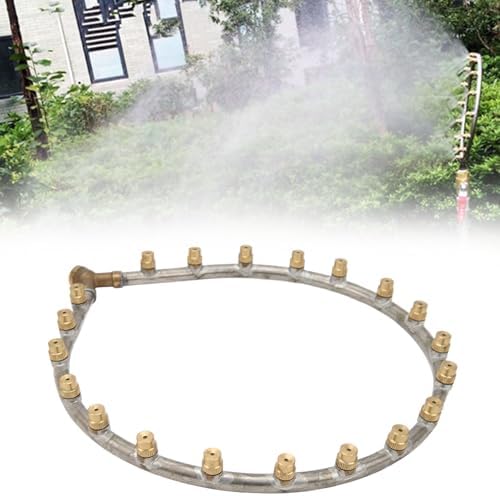 Multifunctional Annular Nozzle, G3/8 Female Thread Multi Head Ring Shaped Atomizing Nozzle for Garden Agricultural Irrigation with Adjustable Spray Pattern (20 Head) - Image 4