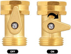 SIGURANTA Garden Hose Shut Off Valve 3/4 Inch Solid Brass Garden Hose connecto Shut Off Ball Valve (10 Set) - Image 3
