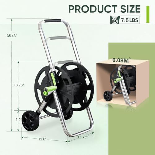 Garden Hose Reel Cart, Holds 75-150 Feet of 5/8" Hose - Image 5