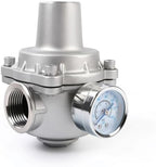Water Pressure Regulator valve with Gauge, 1" NPT Adjustable RV Water Pressure Regulator, 304 Stainless Steel Water Pressure Reducing Valve for Garden, Home, Industrial Use by Kodilin