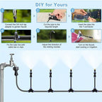 Atomizing kit, 360 Degree Adjustable Copper Sprayer atomizing System, Watering Plant Devices Nozzle Emitters Sprinkler for Garden, Flower Bed(15m) - Image 4