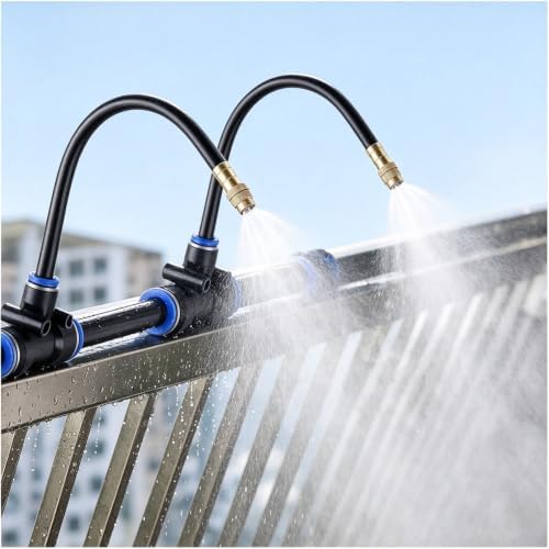 Garden Drip Irrigation Kits - Fence-Mounted, Adjustable Water Output, Bendable Nozzles, Versatile Quick-Connect System, Easy to Install (30cm Nozzle, 262ft Length) by Unknown