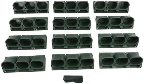 36 Pockets Vertical Wall Planter, Wall Mounted Flower Pot Holder with 180LB Capacity,10.56 oz Self Watering Pots & 36 Non-Woven Bags for Indoor Outdoor Herbs,Flowers,Strawberries (Army Green) - Image 6