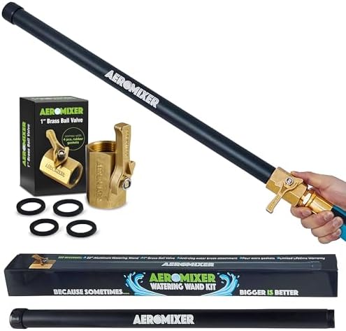 Watering Wand 22" L x 1" W Heavy Duty Garden Watering Wand For Garden Hose with Anti-clog Water Break - Watering Wand Can Be Used with Standard 3/4"Garden Hose with 3/4-1" Adapter Included by AEROMIXER