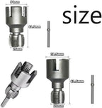 Pipe Thread Cutting Tool, Electric Drill Compatible Pvc Pipe Threader Kit, Thread Trimming and Angle Bolt Repair Tool, Garden Hose Thread Die, 1/2", 3/4" (A+B) - Image 7