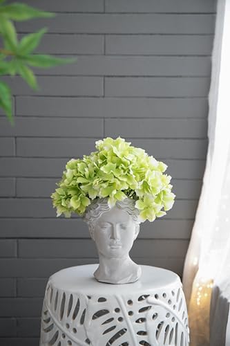 6" Greek Style Cement Head Planter, 6 Inch, Gray - Image 3