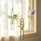 METALLIXITY Hanging Clear Glass Hydroponic Plant Propagation Tube Vase 3Pcs - Image 6