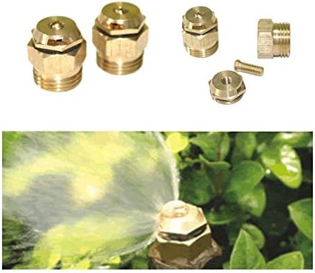 Gardening Watering System Tools 20 Pcs 180 Degrees Refraction Nozzle Adjustable Water Atomizing Spray Nozzle For Connecting PE Pipe With 1/2" Male Thread (Color : Brass) - Image 3