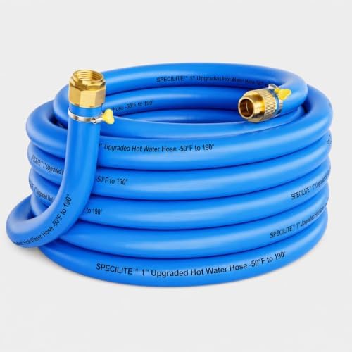 SPECILITE Hot/Cold Rubber Garden Water Hose 25 ft x 1", -50℉ to 190℉, Blue by SPECILITE