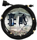 Outdoor Mister System with Pump Spray Mist Cooling Set, Micro Spray Misting Drip Kit with Garden Hose + Mist Nozzles+ Mist Seat+ End Plug, Fog Cooling for Backyard, Garden, Greenhouse, Umbrella ( Size by Unknown