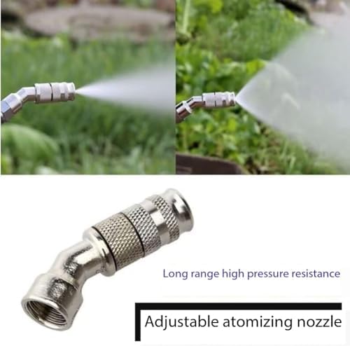 High Pressure Nozzle Brass Water Pipe Nozzle for Garden Hoses | Adjustable Features | Fits Standard Hoses, Garden Sprayers, Nozzles Silver Elbow Nozzle 10pc - Image 6