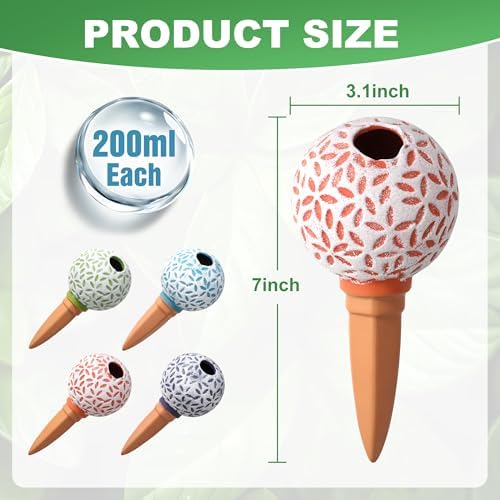 4-Pack Terracotta self-Watering Stakes for Indoor Plants - Image 3