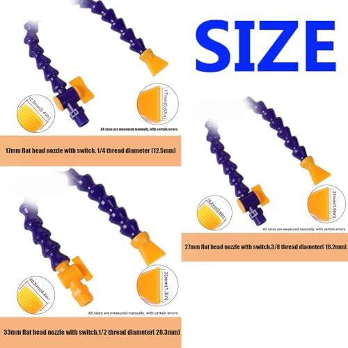 1/4, 3/8, 1/2 pt threaded round/flat nozzle adjustable plastic cooling tubeBidirection Tube Valve, cnc cooling system coolant mister Mist Coolant Lubrication Spray System （10 pieces） - Image 2