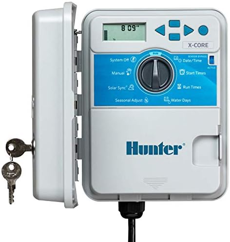 Hunter X-Core 6 Zone Sprinkler Timer, Indoor/Outdoor Sprinkler Controller by HunterIndustries