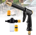 Adjustable Garden-Hose Spray Nozzle 4-Mode (1,Washer Gun + 3 Connectors + Foam Cannon) by AONETIGER