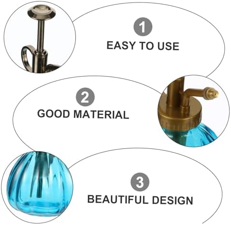 HANABASS 2pcs Vintage Glass Watering Can and Nozzles for Plant Misting and Watering Elegant Decorative Spray Bottles for Indoor and Outdoor Use - Image 4