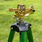 Tripod Sprinkler on Stand, Heavy Duty Impact Lawn Sprinkler 360° Coverage, Large Area Irrigation for Garden & Yard, Adjustable 16"-37" Height, Tripod Sprinkler System — 1-Pack CWS105201 - Image 4