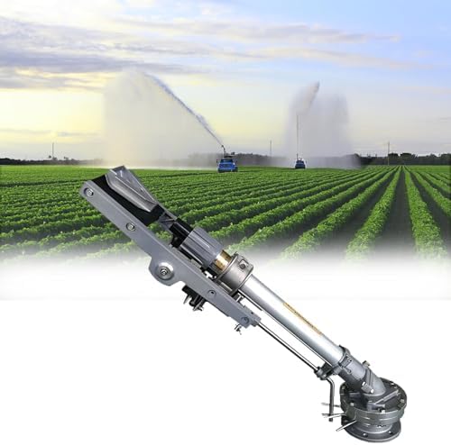 Irrigation Spray Gun, Vertical Rocker Arm Ground Irrigation Spray Gun, 360° Multi-directional Rotation, 22°-44° Adjustable Elevation Conversion, Solves Large-area Irrigation Problems by Unknown