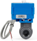 U.S. Solid 1/2" UPVC Motorized Ball Valve, 9-36V AC/DC Electric Water Valve with Manual Override, 2-Wire Auto Return Failsafe, Normally Closed, Lead-Free for Drinking Water & Home Automation by USSolid