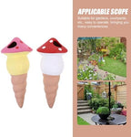 4pcs Mushroom Shape Self Watering Spikes for Indoor Plants Terracotta Watering Stakes Plant Waterer Tool Set Automatic Drip Irrigation for Flower Pots and Garden Use Random Color - Image 3