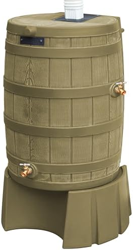Good Ideas RW50ST-KHA 50-Gallon Rain Wizard Rain Barrel Stand, Khaki - Image 5
