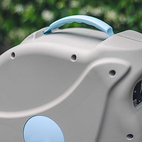 Hose Pipe Holder Garden Retractable Hose Reel, 65 ft /20M x 1/2 inch, Water Hose Reel with Muti-Functional Nozzle, 180° Swivel Bracket Wall-Mounted, Automatic Rewind, Lock at Any Length, with Slow Ret - Image 5