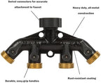 Gilmour Heavy Duty 4 Way Garden Hose Splitter with Shut Off Valves - Image 2
