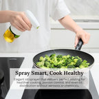 Prepara Simply Mist Olive Oil Sprayer, Chrome Band, White/Green - Image 2