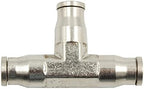 10pcs Nickel Plated Brass Push to Connect Fitting for High Pressure Mist Cooling System, Misting Tee Slip Lock, 1/4" Tube OD - Image 2