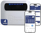 Indoor Smart Sprinkler Controller 4 Zone, WiFi Automatic Irrigation Timer, Easy-Use App Remote Control, Flexible Programs, Save Water via Rain, Wind&Freeze Skip,Quick Install, with Alexa by RemoGarden