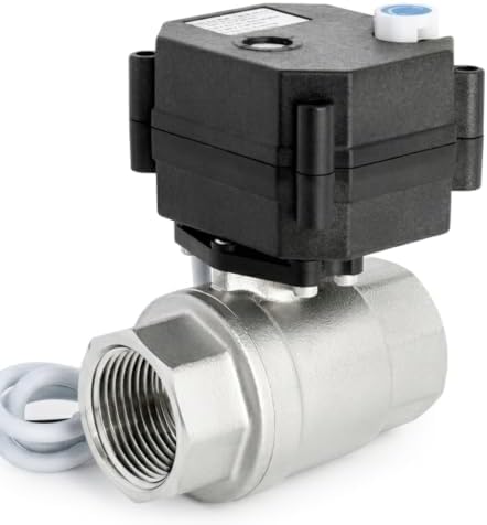 WiseWater 1" NPT Motorized Ball Valve, 9-24V AC/DC Auto Return Fail-Safe by WiseWater