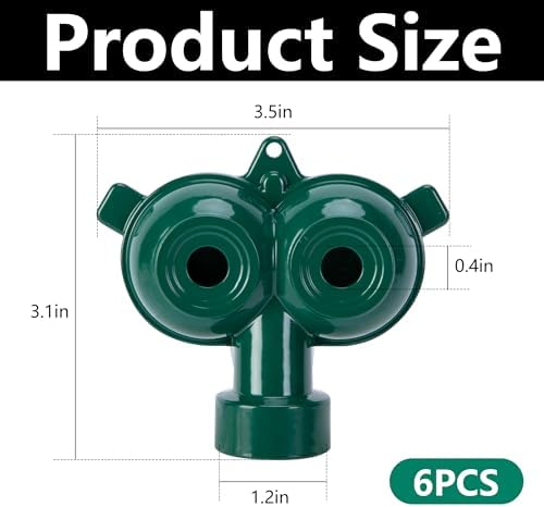 6 Pcs Twin Spot Stationary Sprinkler, Metal Dual Circle Sprinkler Head - Image 2