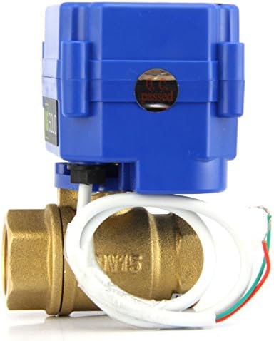 U.S. Solid Motorized Ball Valve- 1" Brass Ball Valve with Standard Port, 9-24V AC/DC and 2 Wire Auto Return Setup - Image 3