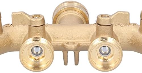 Brass Garden Hose Splitter (4 Way), Solid Connector NPT 3/4，Brass Connector Hose Spigot Adapter 4 Valves with 4 Extra Rubber Washers - Image 7