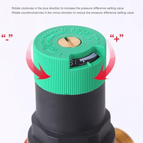 LiebeWH Water Pressure Regulator, Adjustable Brass Reducer with Filter, 0.1 to 122F Pressure Meter for Garden and RV Use (3/4 inch (DN20)) - Image 4