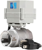 1 inch DN25 110-230VAC Normally Open Stainless Steel 304/CF8 Motorized Electrical Ball Valve With U.S. Plug by HSH-Flo