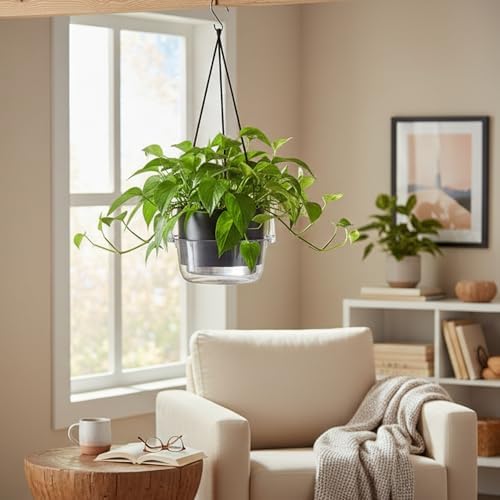 Curtis Wagner 10" Clear Hanging Basket Drip Pan Saucer (15-Pack) - Image 7
