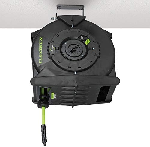 Flexzilla Levelwind Retractable Air Hose Reel, 3/8 in. x 75 ft., Heavy Duty, Lightweight, Hybrid, ZillaGreen - L8306FZ - Image 7