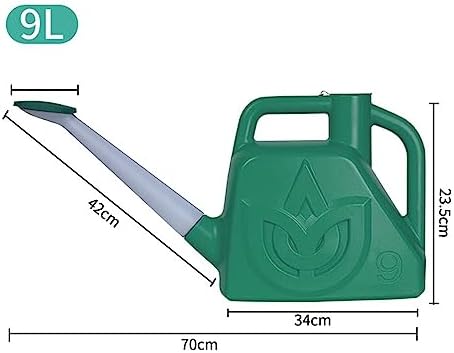 Watering Can Plastic Watering Can for Indoor & Outdoor Plants, Green Watering Pot for Garden Flower with Long Spout and Removable Rotation Sprinkler Head Garden Watering Cans Indoor Watering Can (Siz - Image 2