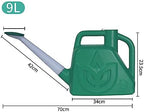 Watering Can Plastic Watering Can for Indoor & Outdoor Plants, Green Watering Pot for Garden Flower with Long Spout and Removable Rotation Sprinkler Head Garden Watering Cans Indoor Watering Can (Siz - Image 2