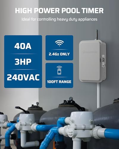 DEWENWILS Pool Pump Timer, Outdoor Smart WiFi Timer Box, 40A 240VAC 3HP - Image 2