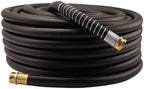 Wiseflow Garden Hose 100FT x 3/4", Heavy Duty Rubber Hose, Water Hose with Five Layered Braiding, Male Female Fittings, 1200PSI Burst, 300PSI Working for Yard, Car Wash, Pets (Black) by Unknown