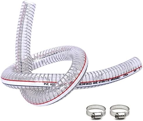 1 1/2 inch ID x 1 3/4 inch OD Heavy-Duty Steel Wire Vacuum Suction Hose, PVC High Pressure UV Chemical Resistant Thick Flexible Vinyl Tubing, Bilge Pump Hose,10FT by PEISONGFEI