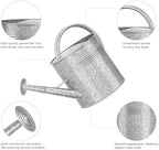 Galvanized Watering Can for Outdoor Indoor Plants, 2.5 Gallon Ellipse Decorative Countryside Style Water Can with Removable Spout, Metal Watering Can for Indoor Plants and Garden Flower - Image 3