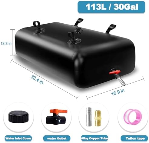 113L/30 Gal Water Bladder Tank, Foldable Portable Water Storage Container - Image 2
