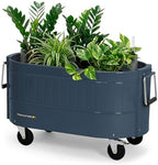 Permasteel Self-Watering Garden Bed, Rolling Planter for Vegetables, Flowers, Herbs, and Fruit, Outdoor Indoor, Caster Wheels, Blue by Unknown
