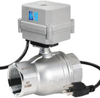 1-1/2 inch DN40 110-230VAC Normally Closed Stainless Steel 304/CF8 Motorized Electrical Ball Valve With U.S. Plug - Image 2