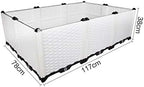 Hershii Gardening Raised Bed Kits DIY Rectangular Plant Growing Container Plastic Vegetables Herbs Flowers Large Deepened Planter Box for Balcony, Patio, Yard - White - 46.06 X 30.7' X 14.96 Inches - Image 3