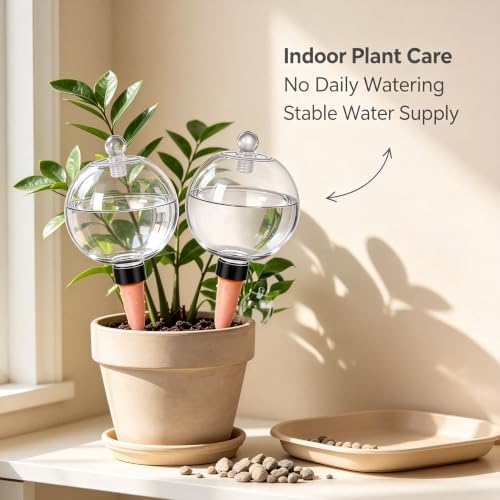 Self Watering Globes 26Oz Large Automatic Plant Waterer, Terracotta - Image 4