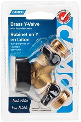 Camco Solid Brass Water Wye Valve- Easy Grip Valve Handles and Simple Water Hose Connection CSA Low Lead Certified - (20123) - Image 5